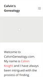 Mobile Screenshot of calvingenealogy.com