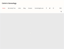 Tablet Screenshot of calvingenealogy.com